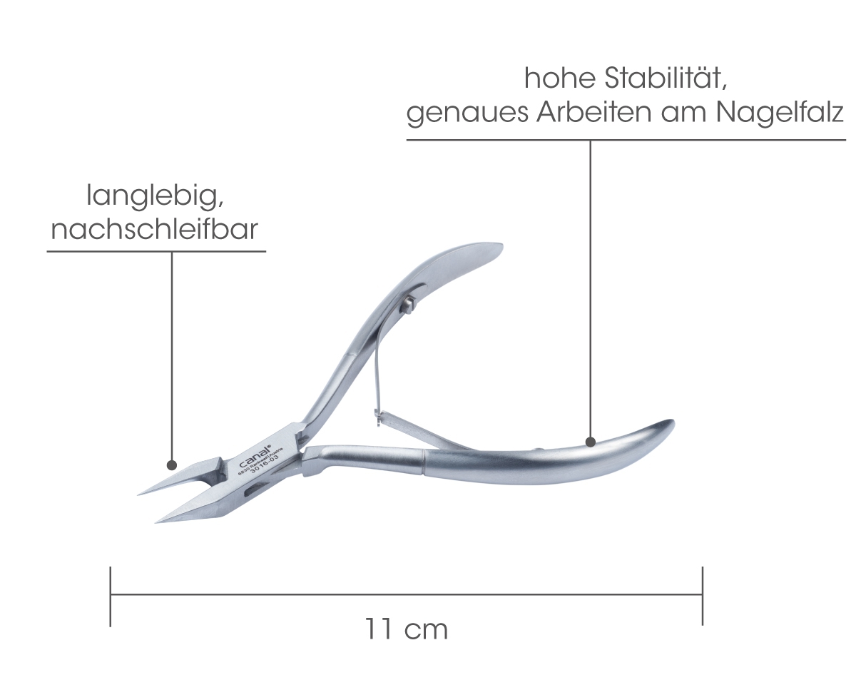 Eckenzange rostfrei, 11 cm