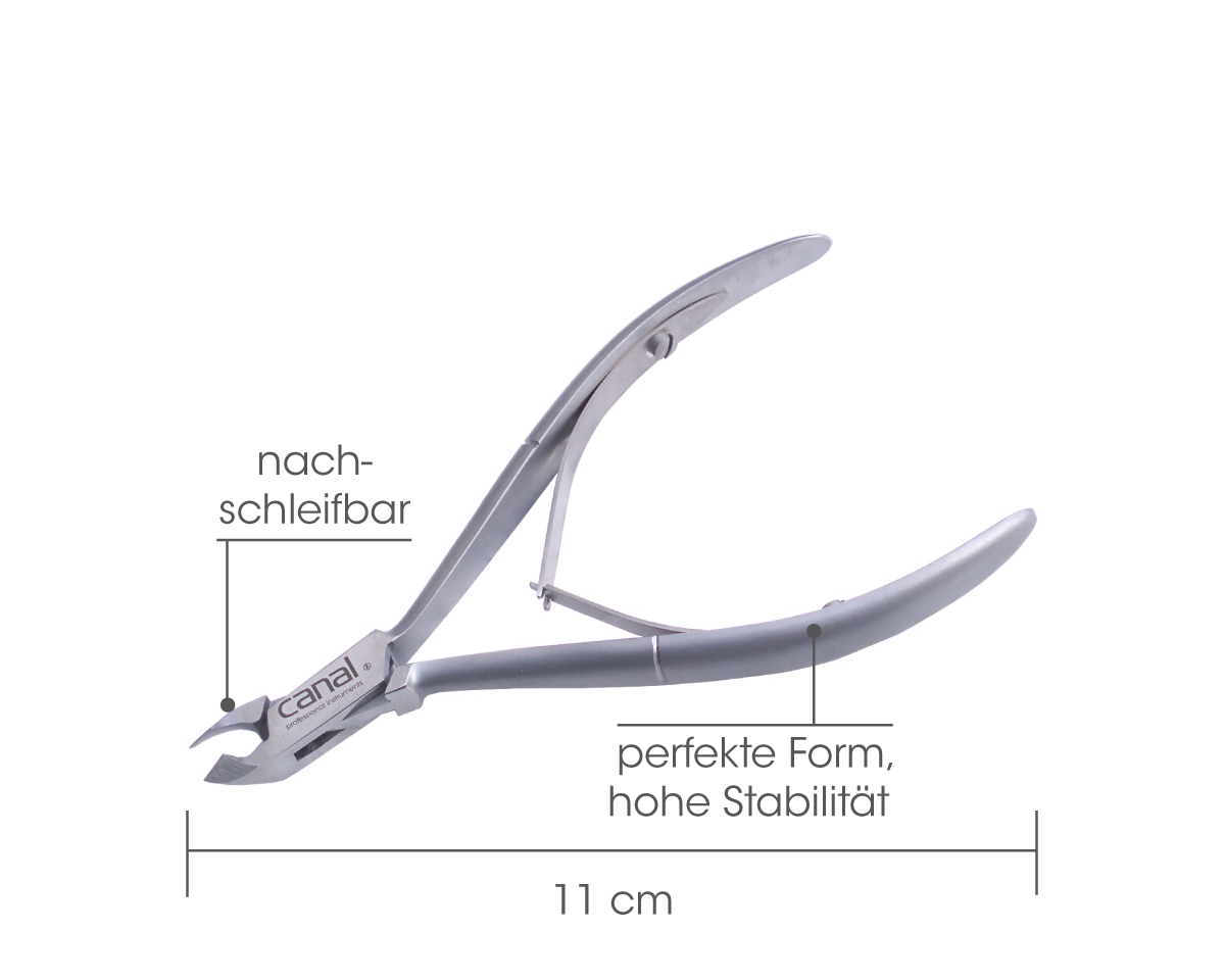 Tronchese pelle INOX, 11 cm, lunghezza di taglio 5