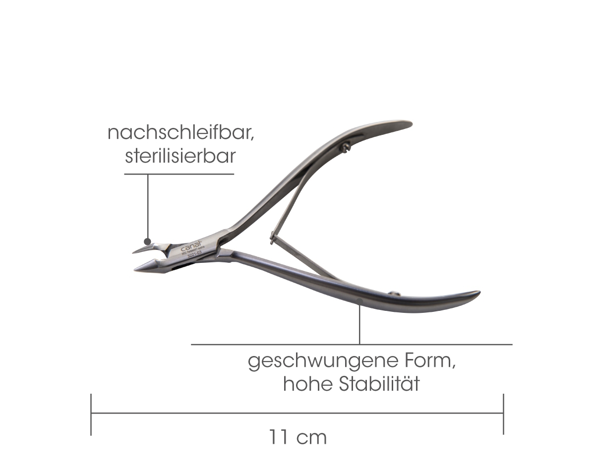 Diabetiker Hautzange rostfrei, 11 cm