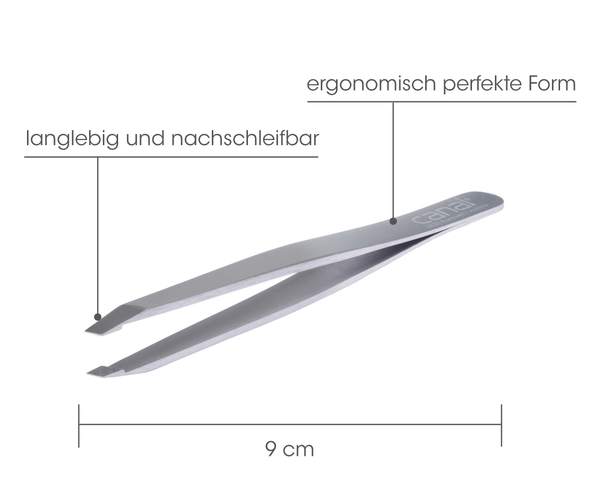 Haarpinzette schräg rostfrei