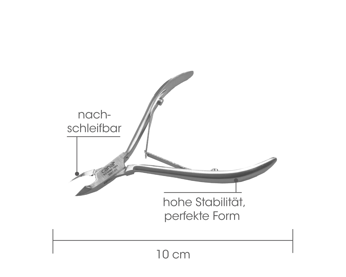 Hautzange rostfrei, 10 cm (Schneidlänge 7 mm)