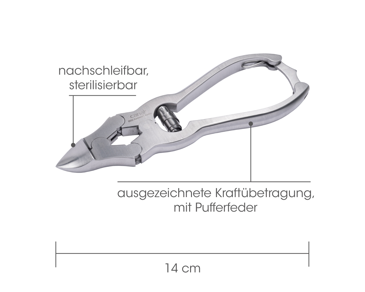 pedicure nippers stainless, 15 cm