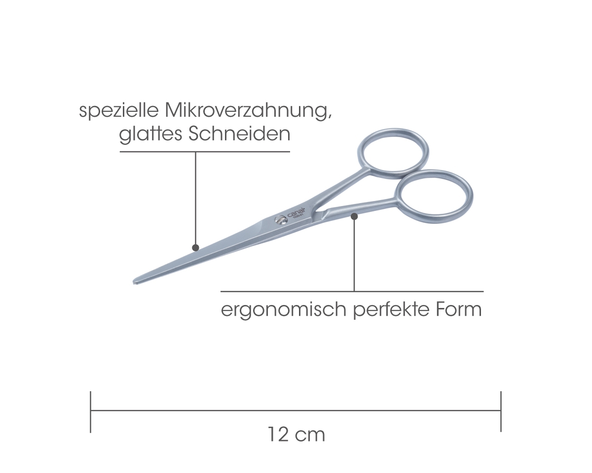 Forbici parrucchiere e baffi microdentatura INOX,