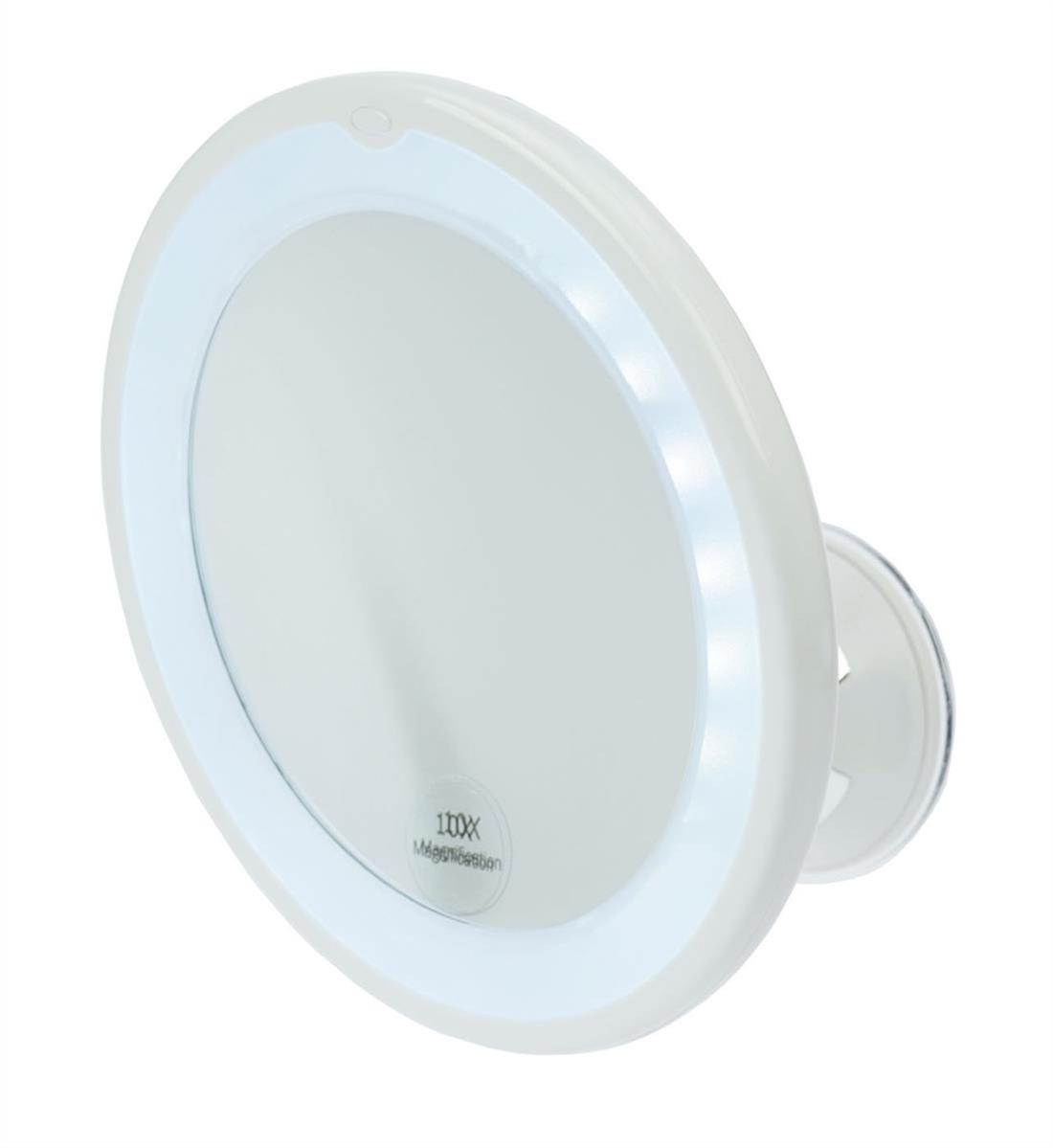 Spiegel mit LED-Beleuchtung, 10-fach Vergrößerung