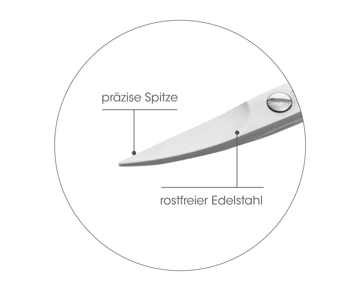 Nagelschere gebogen rostfrei