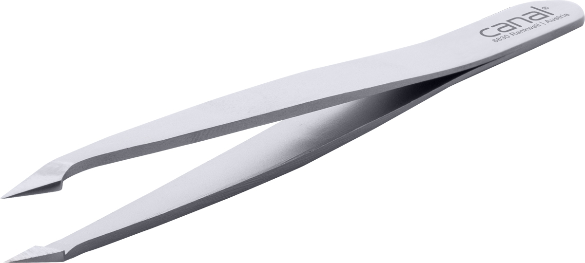 slanted/pointed  tweezers, stainless