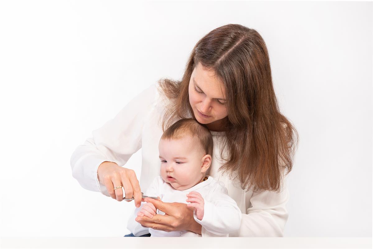 Ciseaux pour bébé, inoxydables, avec étui ours