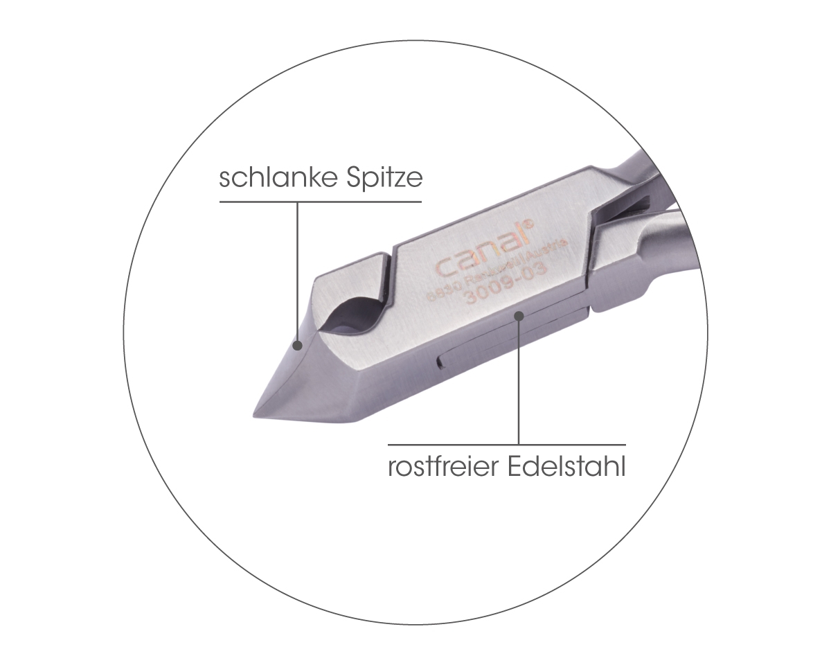 Kopfschneider mit einer Spitze rostfrei, 14 cm