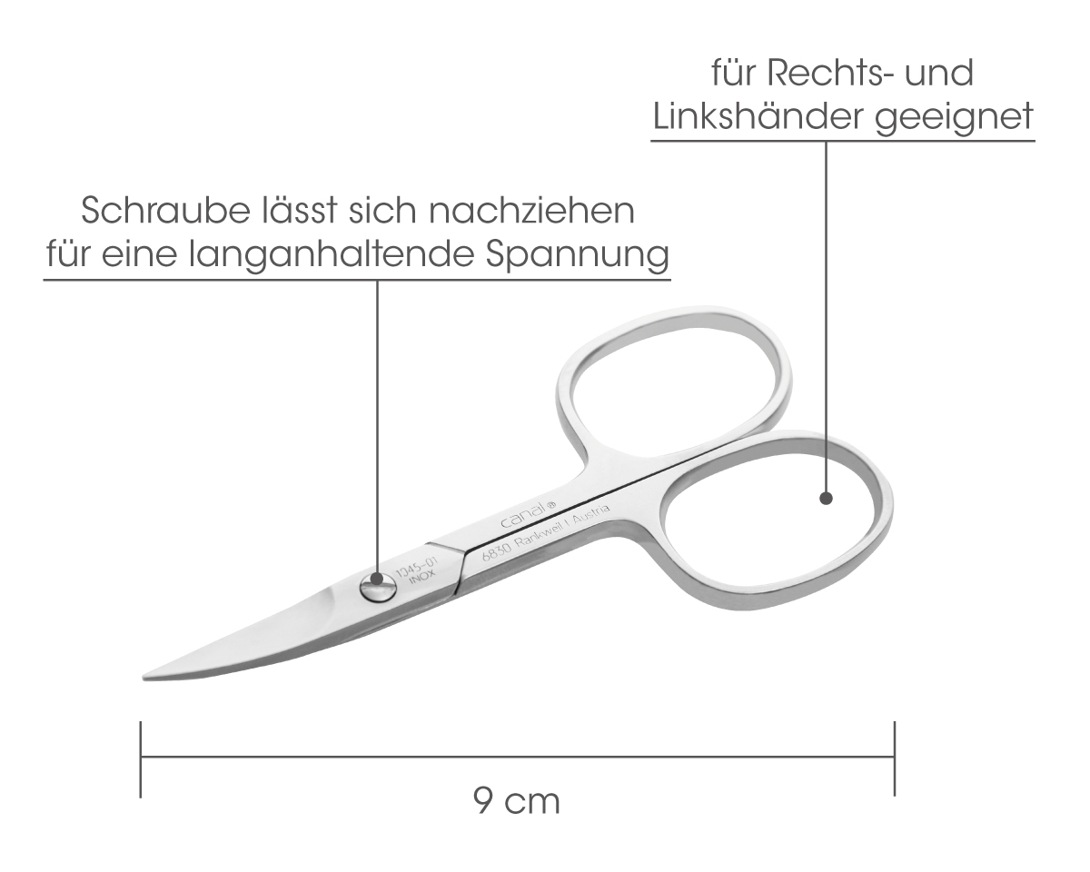 Nagelschere gebogen rostfrei