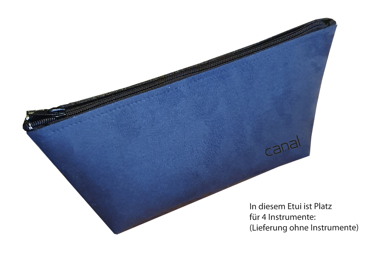 Kulturtasche Alcantara "blau"